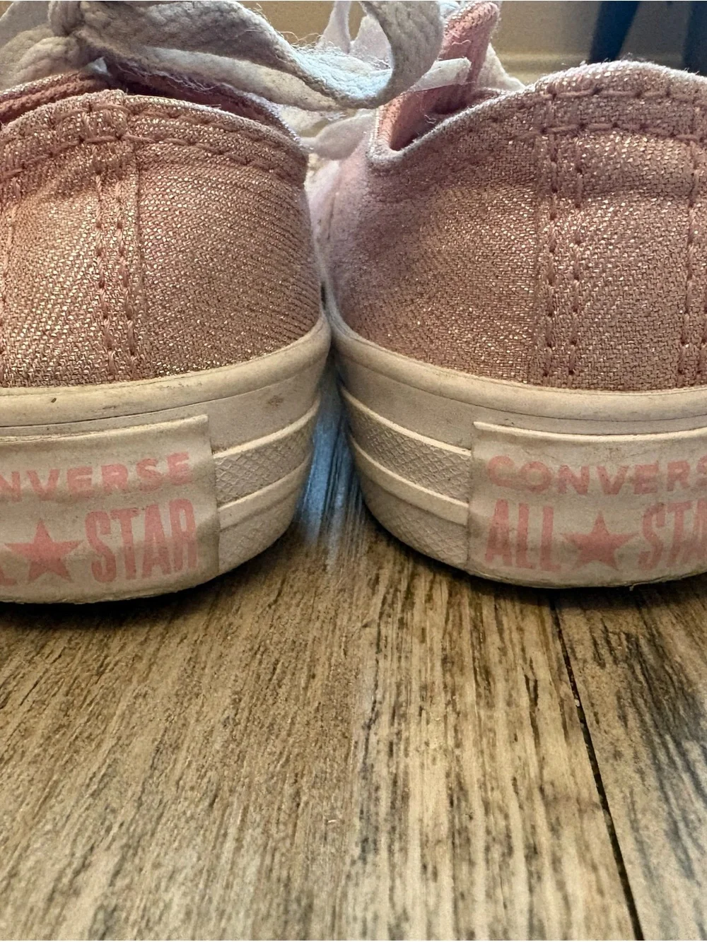 Converse Kids Sparkle Pink Low-Top Sneakers